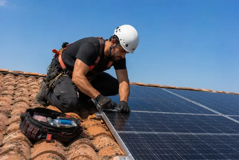 Maintenance et monitoring de panneaux solaires à Vonnas
